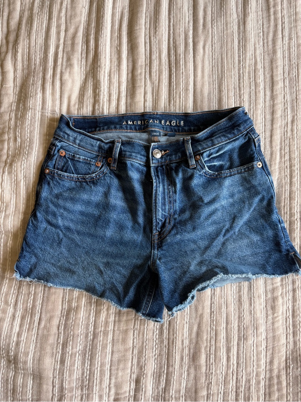 American Eagle Outfitters Women's Blue Denim Relaxed Shorts